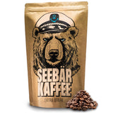 SEEBÄR KAFFE - Ekstra stærke kaffebønner - 500g - Lav syre og intens aroma - Hele bønner til fuldautomatiske kaffemaskiner, espresso og fransk presse - Højt koffeinindhold og lav syreindhold
