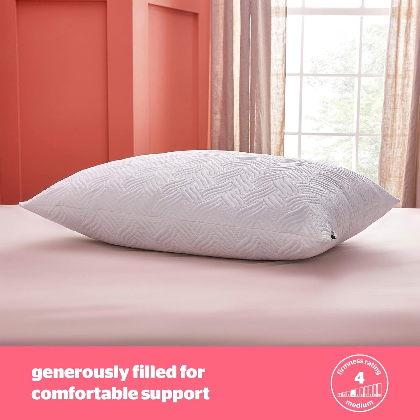 Silentnight Ultimate Pillow - Blød og støttende sengepude med Pinsonic Soft Touch luksus quiltet betræk, maskinvaskbar og allergivenlig til ryg- og sidesover, 1 stk Naty Shop standardpuder
