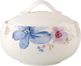 Villeroy & Boch Mariefleur Gris Basic sukkerskål, premium porcelæn, hvid/flerfarvet