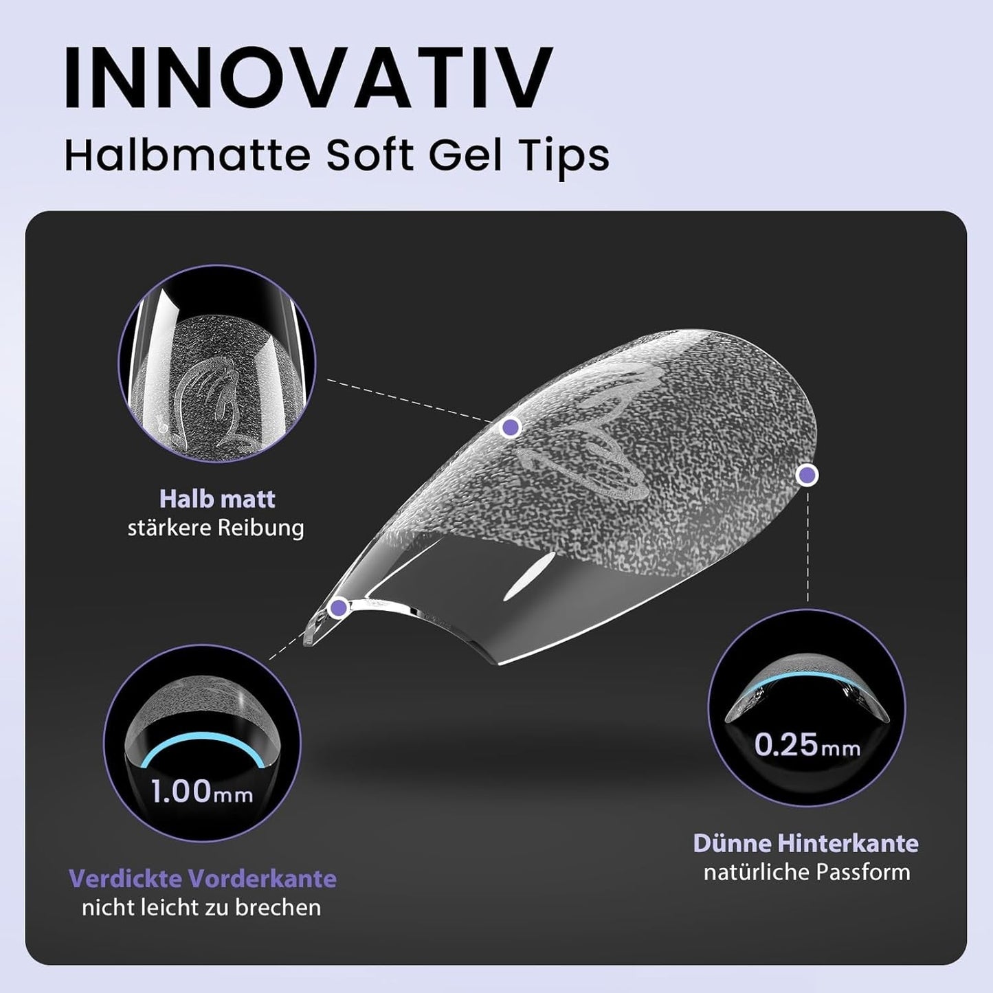 Btartbox Extra Short Mandel Neglespidser - Full Cover Gel X Soft XS Gel Neglespidser - Forformede Semi-Mat Til Brede Negle Salon 320 Stk