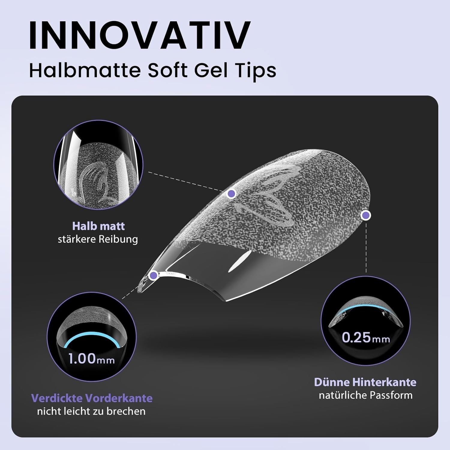 Btartbox Extra Short Mandel Neglespidser - Full Cover Gel X Soft XS Gel Neglespidser - Forformede Semi-Mat Til Brede Negle Salon 320 Stk