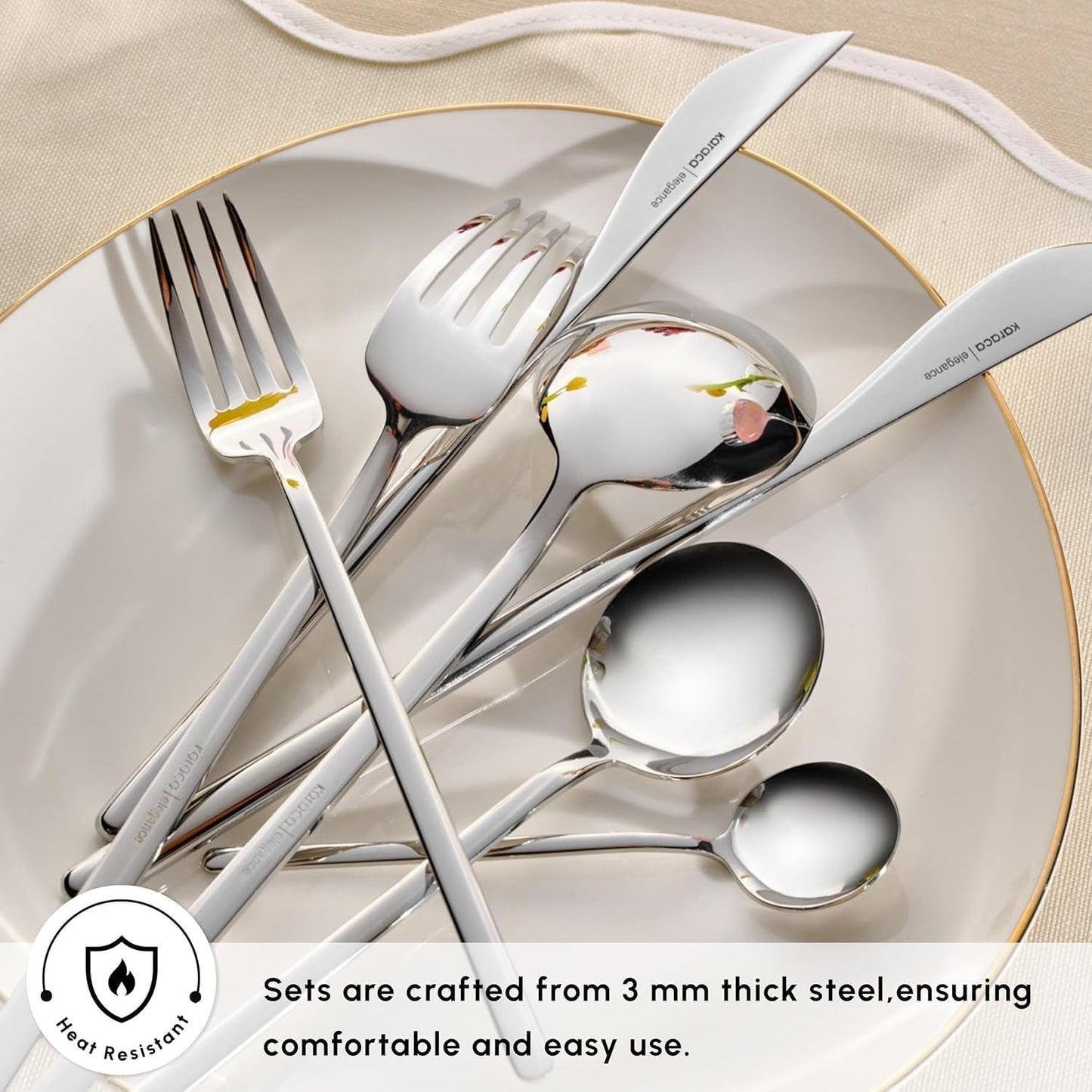 Karaca Focus Elegance, 84-delt bestiksæt, 12 personer Kitchen Naty Shop