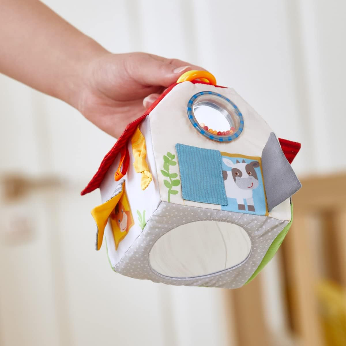 HABA 306383 - Legekubegård, multifunktionelt legetøj fra 6 måneder Babylegetøj Naty Shop