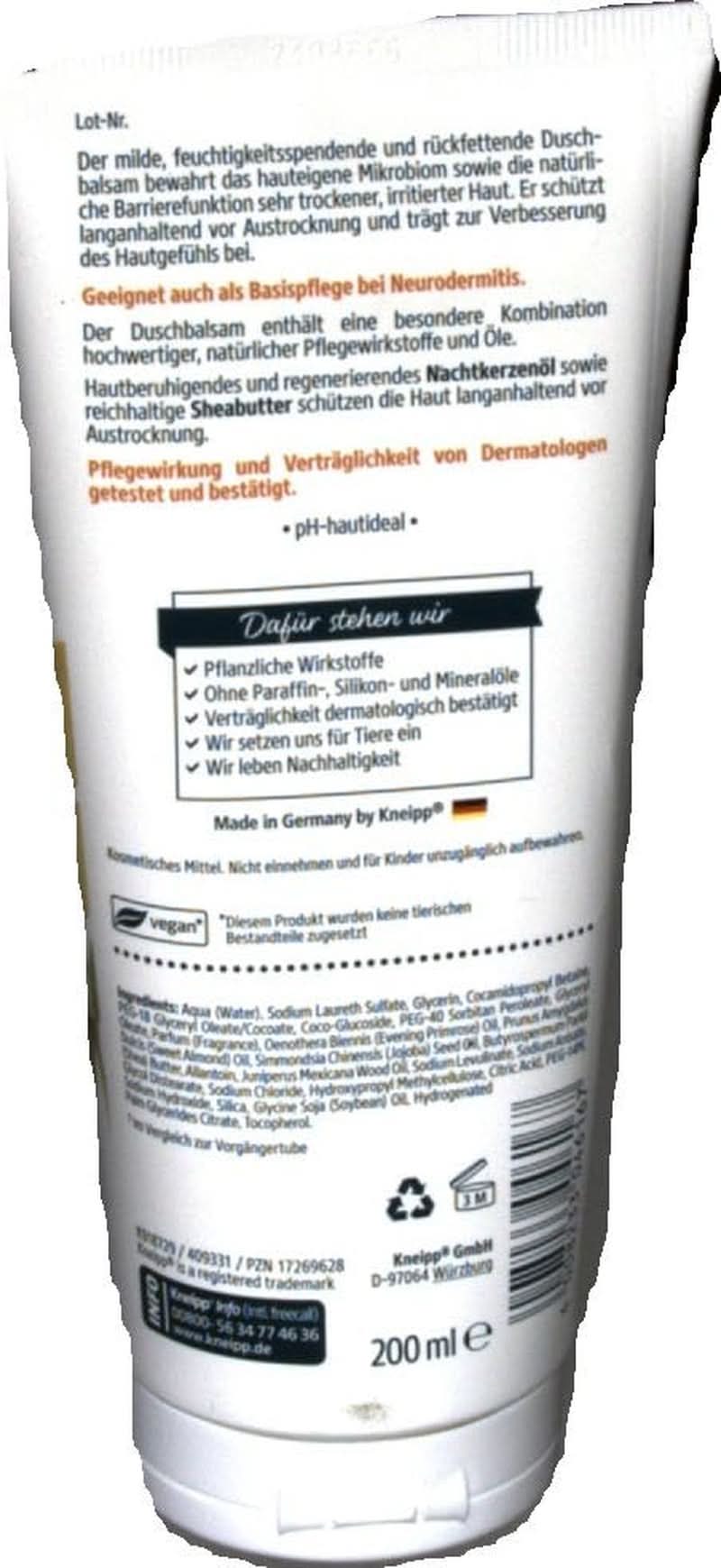 Kneipp, Brusebalsam, 200 ml Brusebad og bad Naty Shop