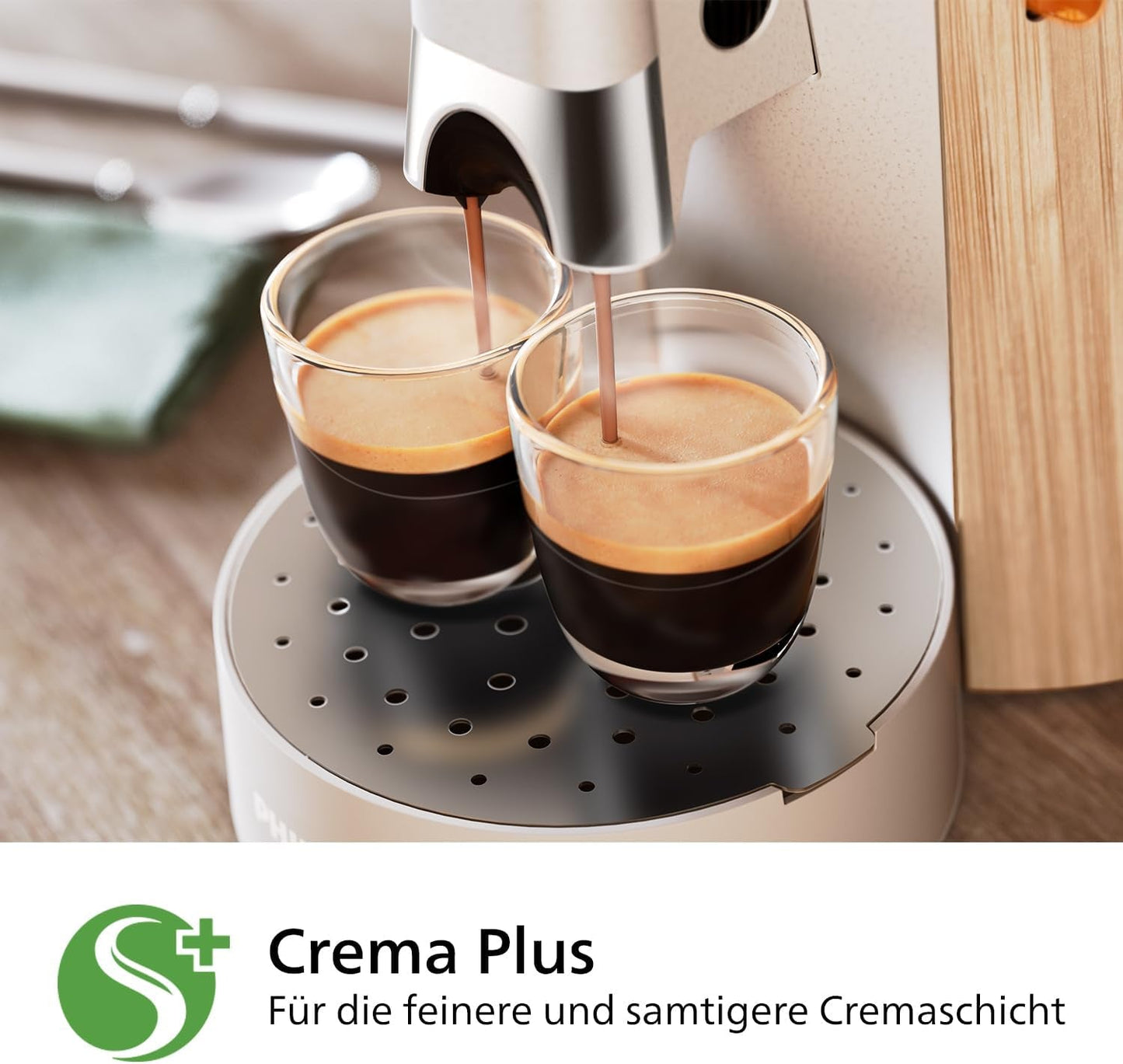 Espressomaskine med PHILIPS Senseo Select kapsler - Intensity Plus, med Memo funktion til 3 kaffespecialiteter, Crema Plus, økologisk produkt, høj kvalitet, silkeblød hvid (CSA240/05)
