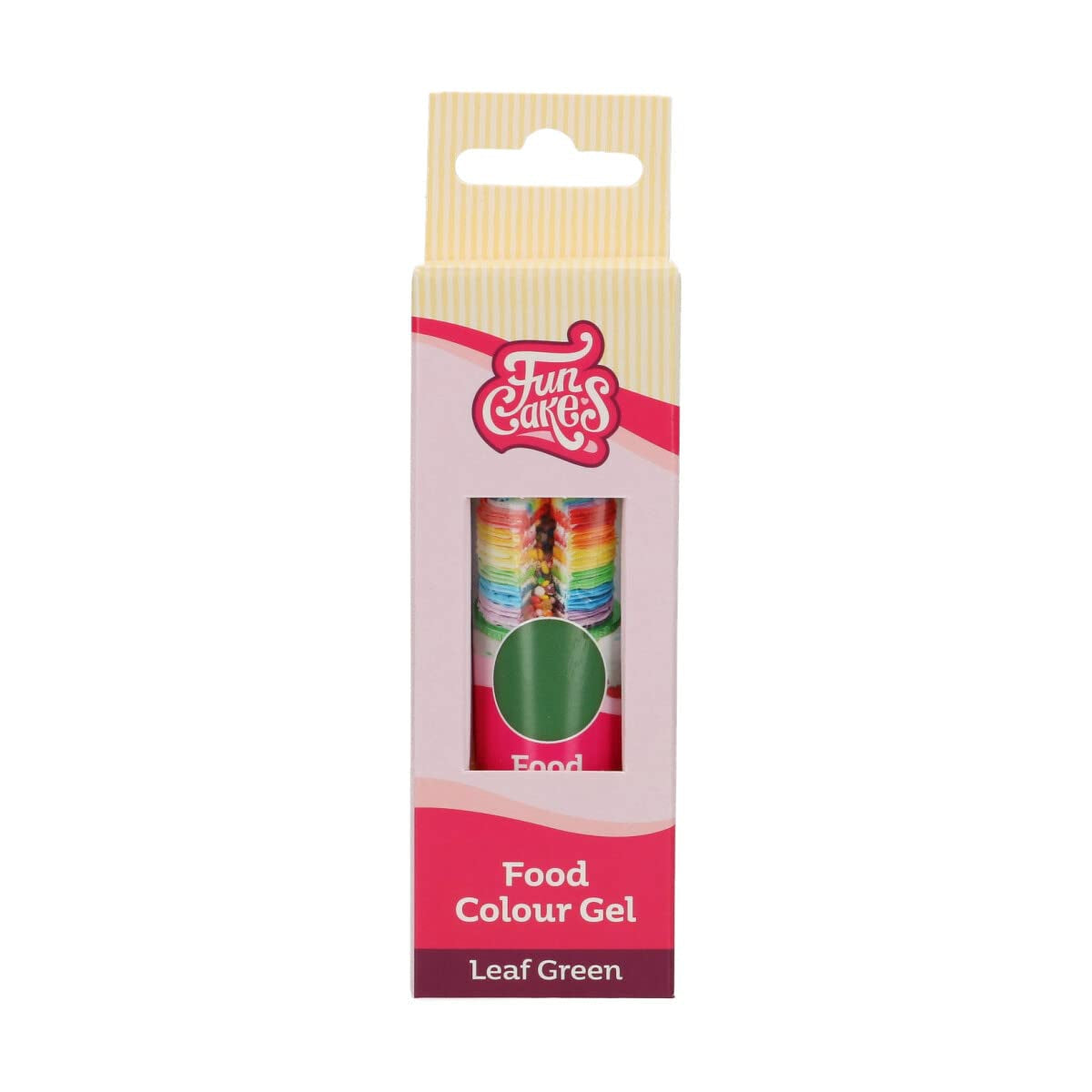 Madfarve Funcakes Green Leaf: Højkoncentreret madfarve til dej, creme, fondant og marcipan. Nem dosering. Enkelt dråbe for at skabe levende farver. Halal. 30 g.