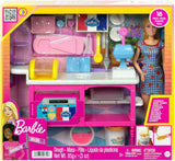 Barbie Malibu Roberts dukke- og bagesæt med 18 dele, inklusive legedej og donut-, croissant- og muffinsforme, til alderen 3 og op, HJY19
