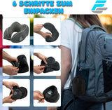 Flagshipper fly-nakkepude - voksen nakkepude - bil nakkepude - memory foam rejsepude - vaskbar med smal ryg (blødt og åndbart fløjl) - justerbar, grå Naty Shop Cervical Ortopædiske puder