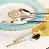 Villeroy & Boch - Ella Bestik delvist forgyldt guld, 30 styk, 6 personer, tåler opvaskemaskine, rustfrit stål Kitchen Naty Shop
