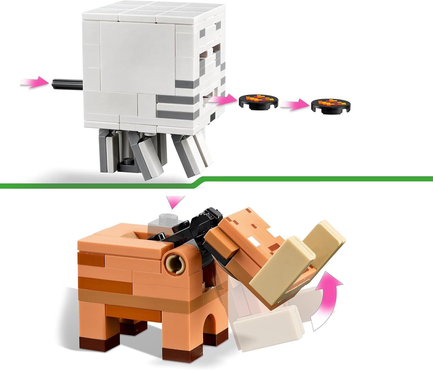 LEGO Minecraft baghold på Nether-portalen Nether-spillegetøj til børn med kampscener og legendariske figurer, inklusive spøgelsesgave til gamer drenge og piger 8 år gamle 21255 byggesæt Besuche den LEGO-Store