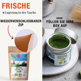 ORIGEENS BIO MATCHA CEREMONIAL GRADE "SHIKA" - Økologisk japansk te fra Shizuoka - Matcha Latte/Usucha - 30g refillpose - Ceremoniel økologisk Matcha grøn te-pulver
