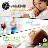 VITSTORM® BIO TEE Mom & Kids - Te til kvinder og ammende - Rooibos, æble, fennikel, citronmelisse, alchemilla, jordbær - Afslappende te - Frugtagtig og lækker - Koffeinfri - Urtete 100 g