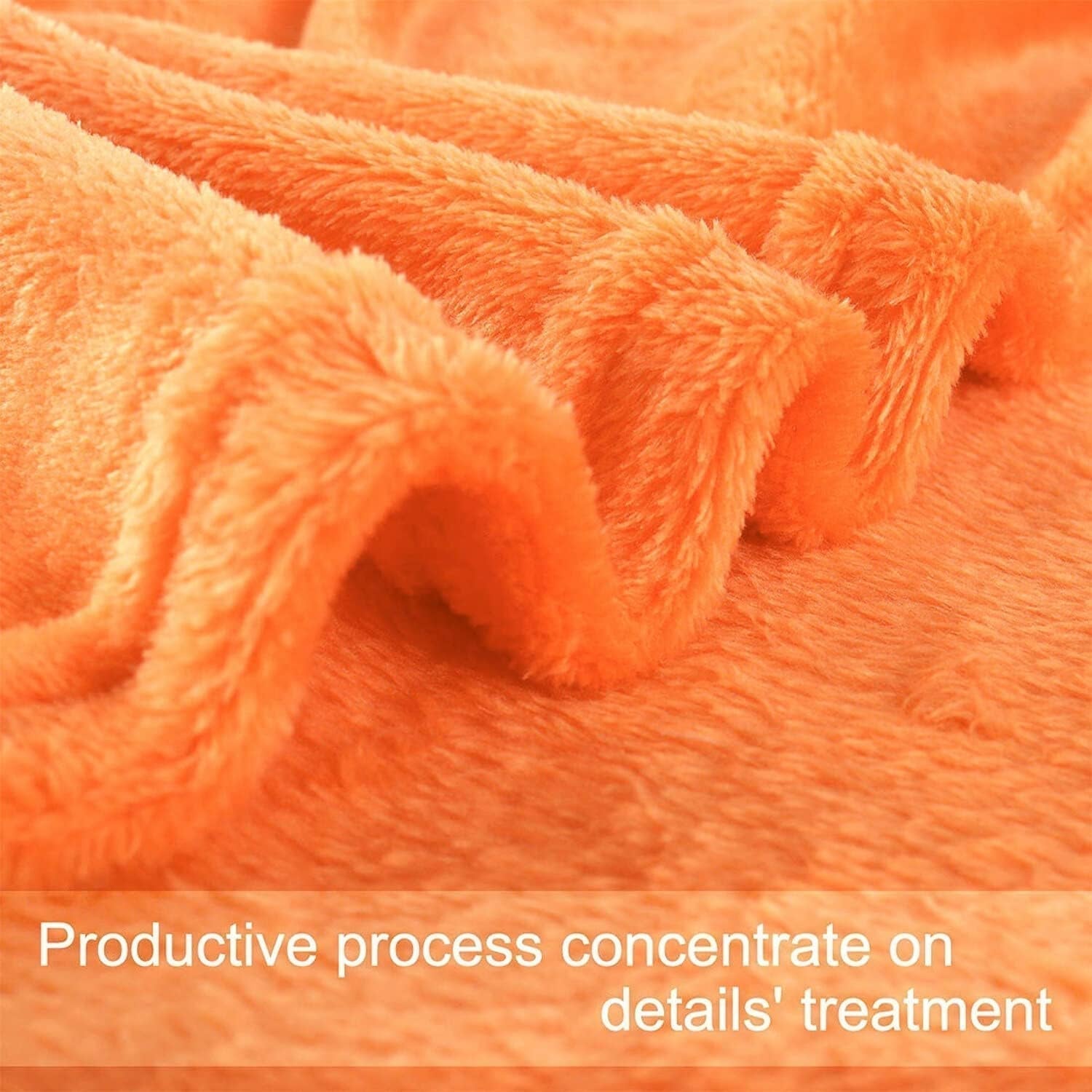 Sourcing Map Hyggeligt tæppe tæppe sengetæppe Blødt & varmt fleece tæppe som sofa tæppe Sofa tæppe Stue og krammetæppe Blødt plys uldtæppe Orange 150X200Cm Senge og tæpper Besuche den uxcell-Store
