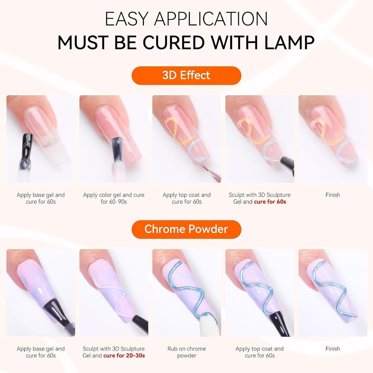 Makartt 3D Nail Art Gel - Rhinestone Glue Gel 15G til Nail Nøgleringe, Multifunktionel Nail Sculpture Gel til DIY Nail Design, Nail Sculpture Nail Modeling at Home (gennemsigtig)
