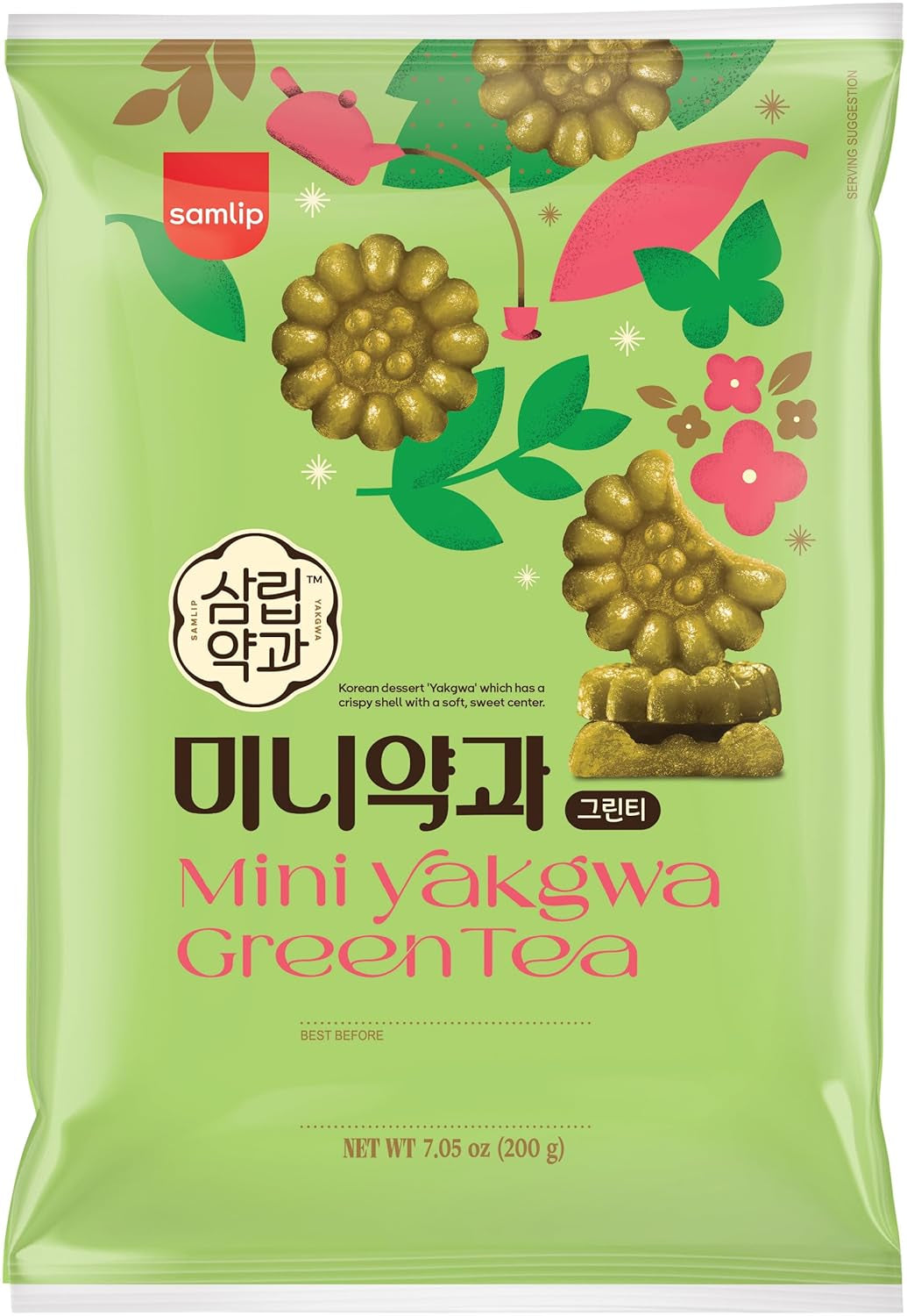 Yakgwa mini cookies, grøn te, min. 26 stykker, 7,1 g hver, 1 x 200 g
