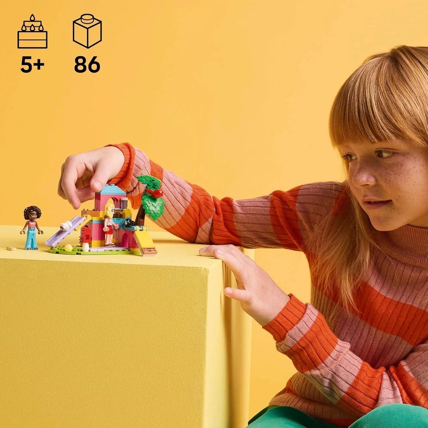 LEGO Friends Marsvin Legeplads Bygge- og Foregive Legesæt med 2 minifigurer og 2 Dyrelegetøj til piger 5+ Dyresæt 42640 Byggesæt Besuche den LEGO-Store