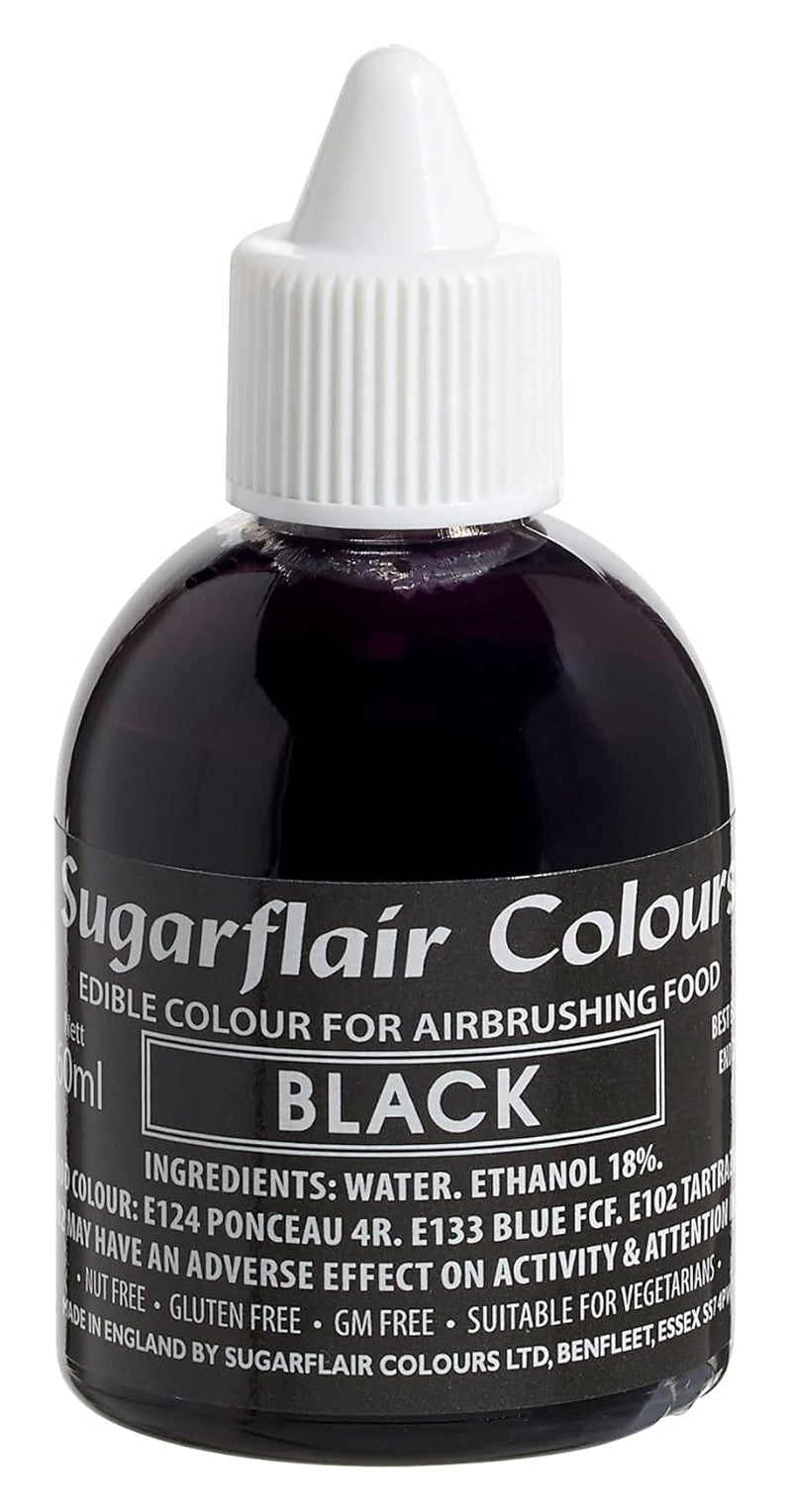 Sugarflair Airbrush Madfarve Gylden Guld Spiselig Flydende Madfarve Airbrush Farvelægning Kager Muffins Glasur og kagepynt - 60ml