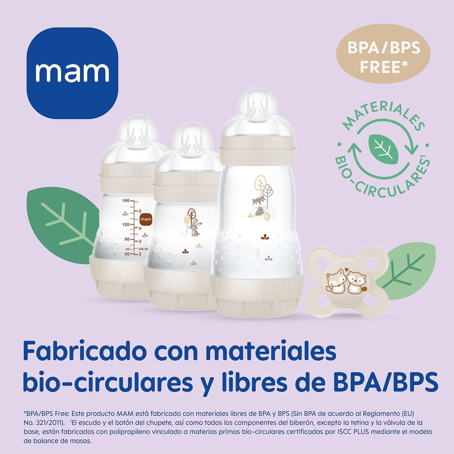 MAM Newborn Sæt, Gavesæt, bestående af: 2 x Anti-kolik flasker 160 ml, 1 x Anti-kolik flaske 260 ml, 1 x Original Start sut, 1 x Broche til sut, fra 0 måneder, Neutro