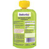 Kiwi-bananer i æble-quetschie (6 x 120 g), ohne Zuckerzusatz, glutenfrei, ideel til unterwegs og selvstændige snacks