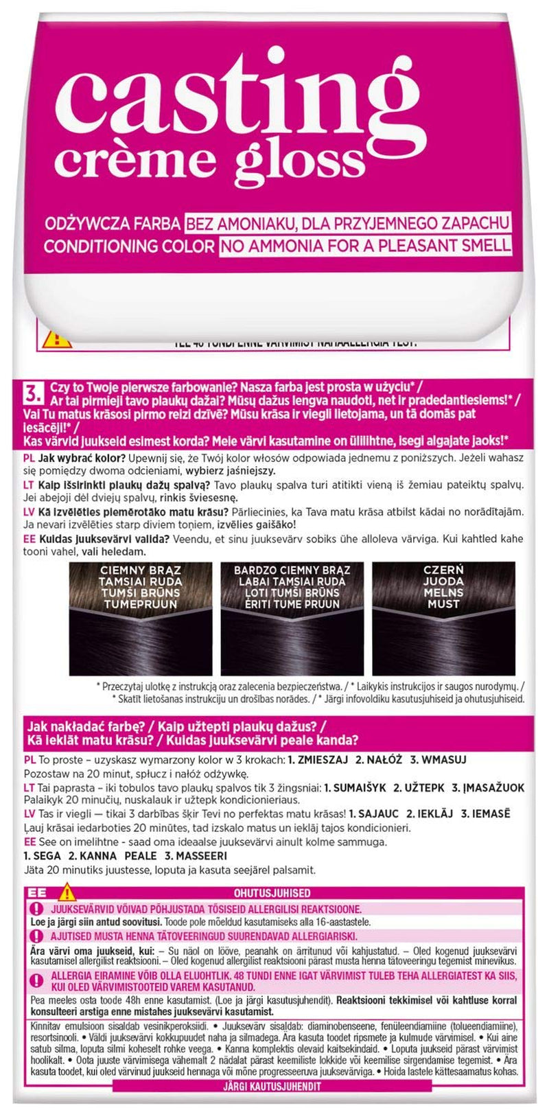 L'Oréal Paris Casting Crème Gloss 210 Hårfarve - Marineblå Sort Hårfarve Naty Shop