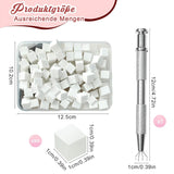 KASURE 300 Stück Nail Art Schwamm, Metall Mit Greifer Nagel Pinsel, Nageldesign Tilbehør Für Nail Art, Schwammpinsel Für Farbverlaufs-Nageldesign
