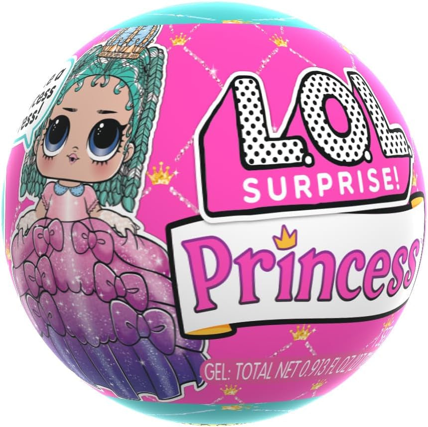 LOL overraskelse! Princess Tots - Inkluderer 1 dukke, pansret emballage, 2 malinger til at skabe en prinsessekjole, 8 dukker til at samle