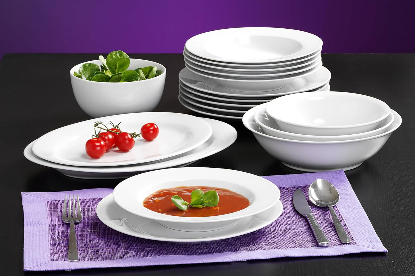 Ritzenhoff & Breker Bianco servisesæt, 12 dele, porcelæn