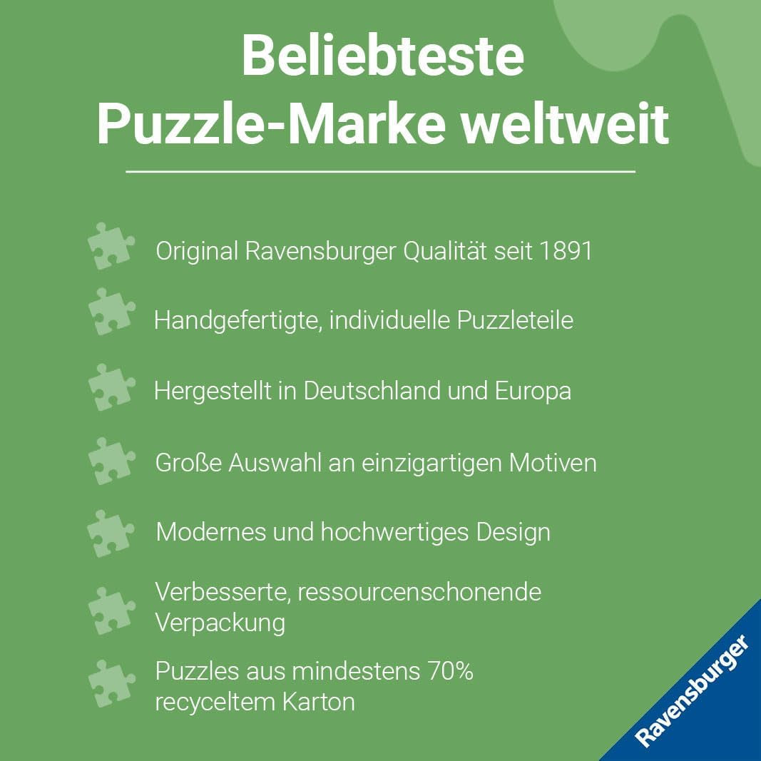 Ravensburger Puslespil 12000459 - The Magic Deer - 1000 brikker puslespil til voksne og børn fra 14 år, hjortepuslespil Puslespil Naty Shop