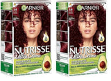 Garnier Nutrisse Permanent Care Hårfarve med nærende frugtolier, 8 ugers hold, Ultra Crème Tint, 036 Black Cherry (pakke med 2) Naty Shop Hårfarve Standardtitel