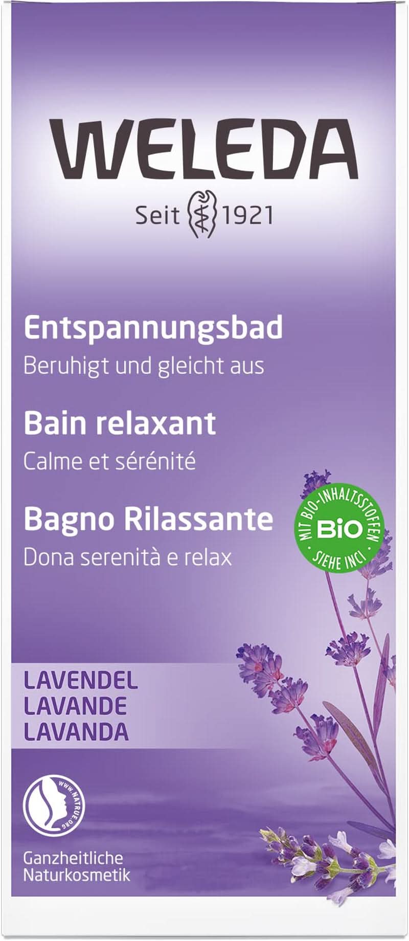 WELEDA BIO, helsebad med naturlig kosmetik med ægte lavendelolie til at berolige sanserne og for en god søvn, 200 ml Brusebad og bad Naty Shop