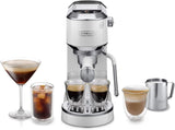De'Longhi Dedica Style EC 685.B – Espressomaskine med portafilter, espressomaskine med professionel mælkeskummer, kun 15 cm bred, til malet kaffe eller ESE-kapsler, 1 l vandtank, sort