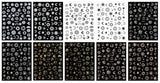 JMEOWIO Nagelsticker Mond Stern Sonne 10 Blatt Nail Art Sticker Selbstklebend Nagelaufkleber Bunt Dekoration Nageldesign Zubehör