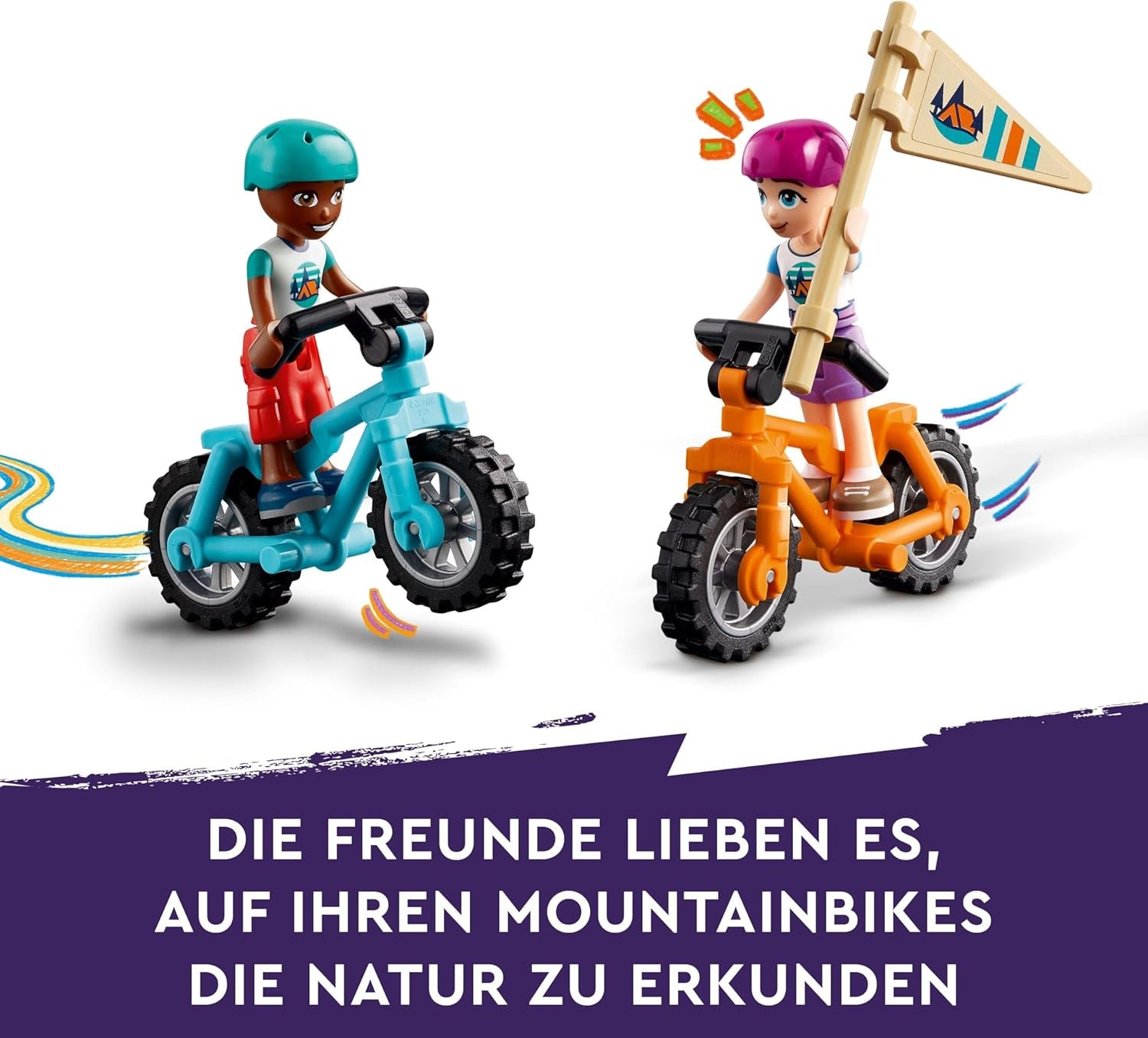 LEGO Friends hyggelige hytter på eventyrlejr, udendørs rollelegesæt, børnelegetøj til piger og drenge fra 7 år med 3 figurer og ræv, campinglegetøj 42624 Byggesæt Besuche den LEGO-Store