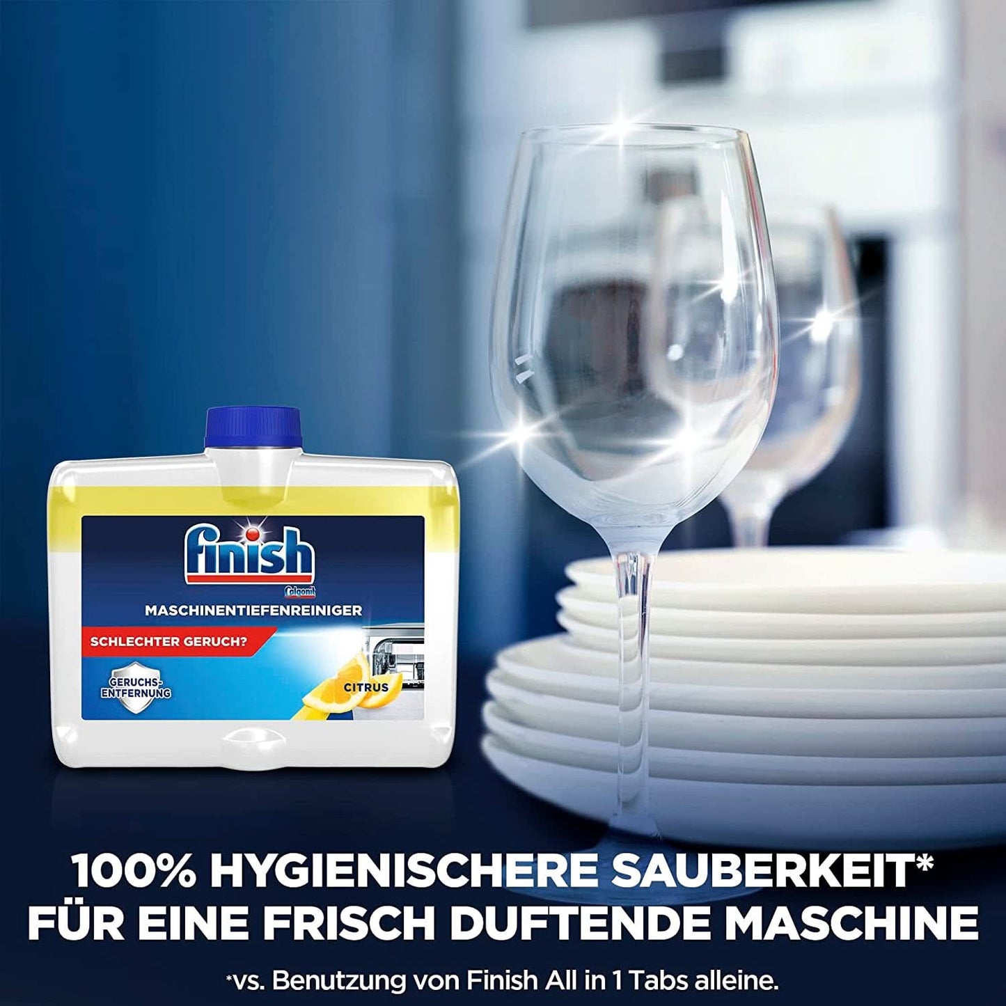 Finish Deep Machine Cleaner Citrus - flydende maskinrens mod kalk og fedt til en ren opvaskemaskine - Naty Shop økonomipakke