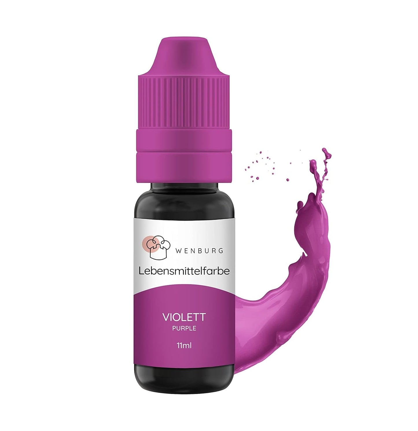 Wenburg madfarve, glitter, 11 ml, koncentreret, fremstillet i EU, flydende. Til farvning af dej, drikkevarer, smagsstoffer, slim - guldglimmer madfarve - guldkagefarvning - guldglimmer