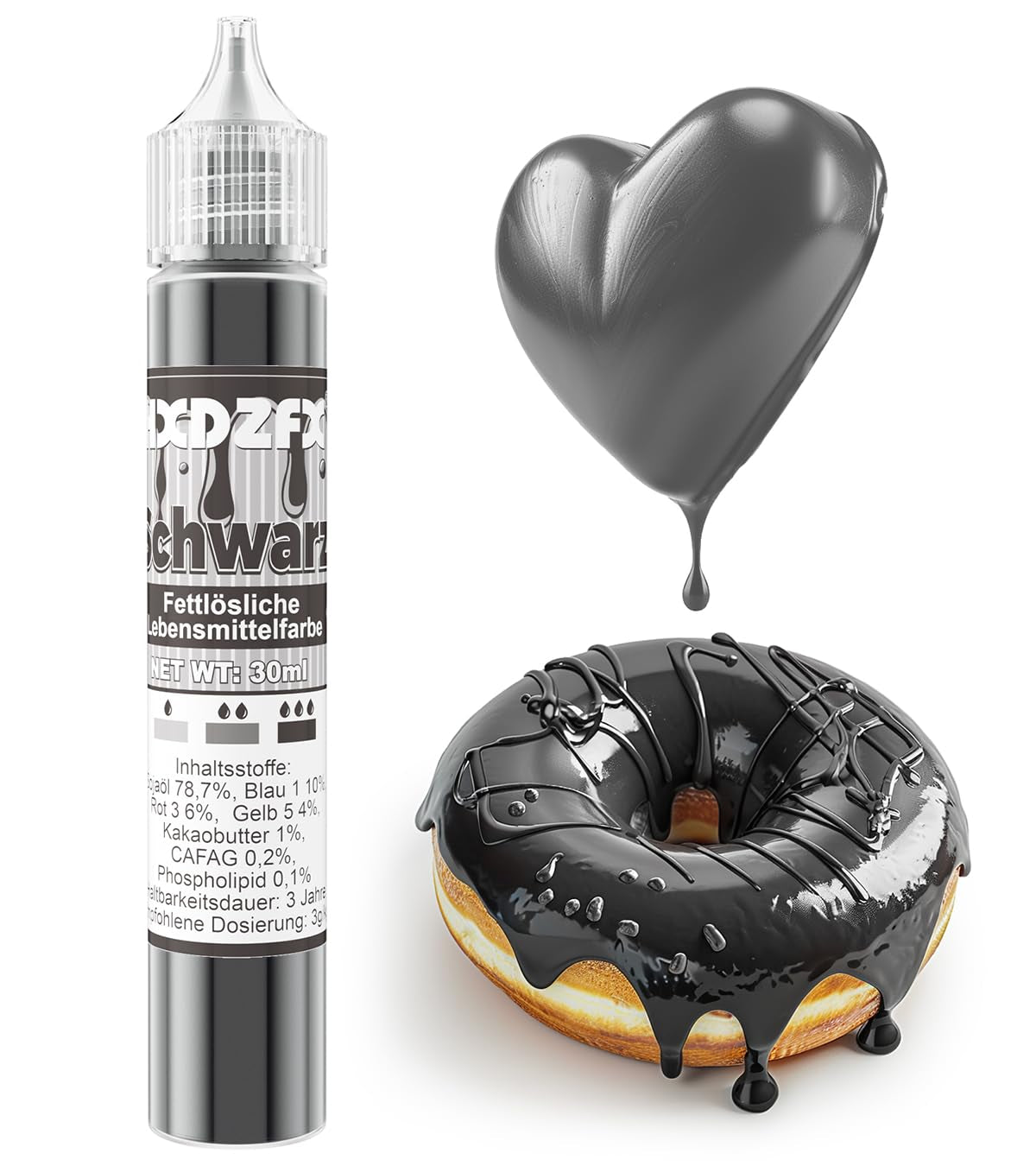 Fedtopløselig madfarve - 30 ml koncentreret oliebaseret madfarve til chokolade madfarvesæt til kagedekoration, fondant, smørcreme, bagning, håndværk (marineblå)