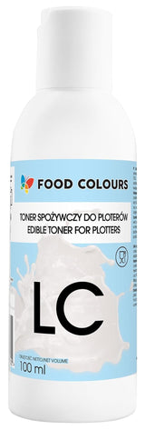 Madfarvesæt med spiselig blæk til plottere 6 x 100 ml | Lys cyan | Cyan | Lys magenta | | Magenta | Gul | Sort | Spiselig tryk, wafer papir trykning, dekorativ kage topping