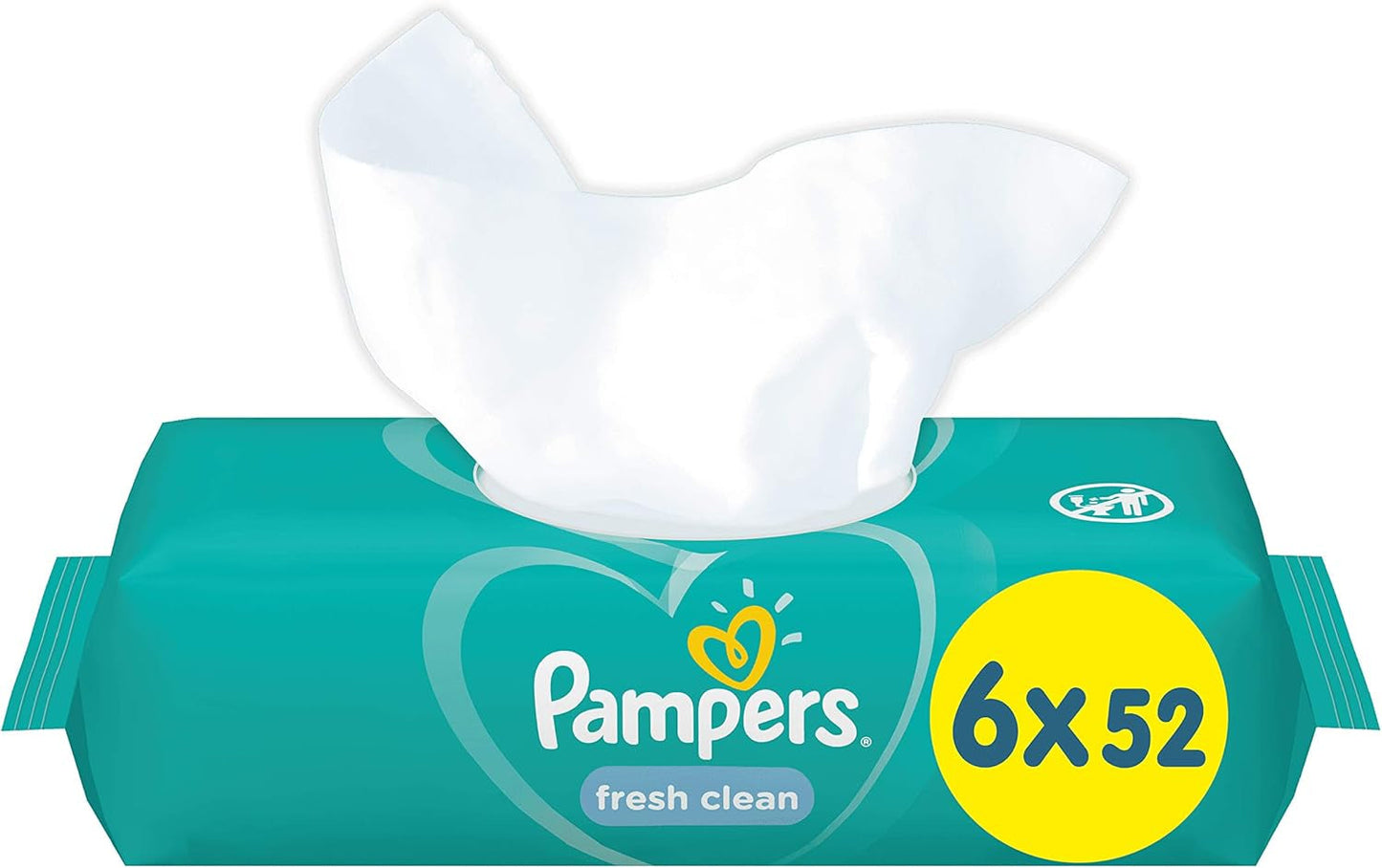 Pampers 81688049 Friske rene babyservietter, hvide