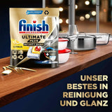 Finish Ultimate plus Infinity Shine Citrus Opvaskemaskine Tabs - Tabletter til opvaskemaskine, intensiv rengøring - 105 kapsler, citron Naty Shop