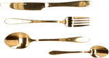 HOMLA Abele Besteckset Für Vier Personen 16-Teilig Edelstahl Hygienisk Elegant Leicht Zu Reinigen Gold Kitchen Naty Shop