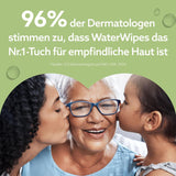 WaterWipes Sensitive+ vådservietter til baby og småbørn, 720 Count (12 Pack), 3-i-1 rengøring, pleje, beskyttelse, 99,9 % vand, tekstureret rensning, parfumefri