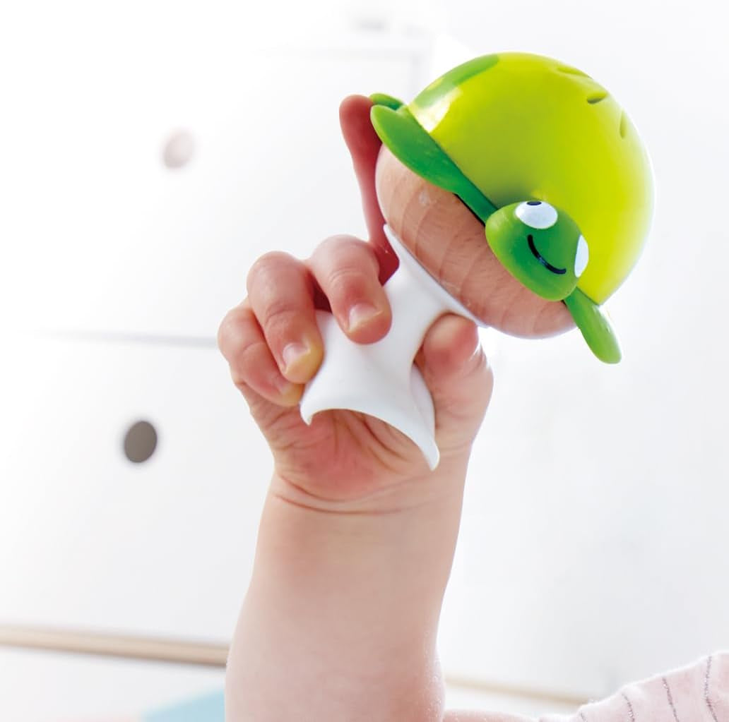 Ranglesæt med sugekop Hape | Tre dyr med bidering elementer, skildpadde, blæksprutte og hval | Læringslegetøj fra 0 måneder Bebe Toys Naty Shop