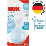 NUK brystvorte skjolde | Amning brystvorteskjolde | Beskytter mod ømme brystvorter | Tynd silikone | Størrelse S (16Mm) | 2 stk Babymad og ammetilbehør Naty Shop