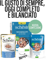 , Tun med blå fisk i gelé, komplet vådfoder til katte, i en pose, med yderligere vitaminer, 100% naturlig, 6 x 85 g