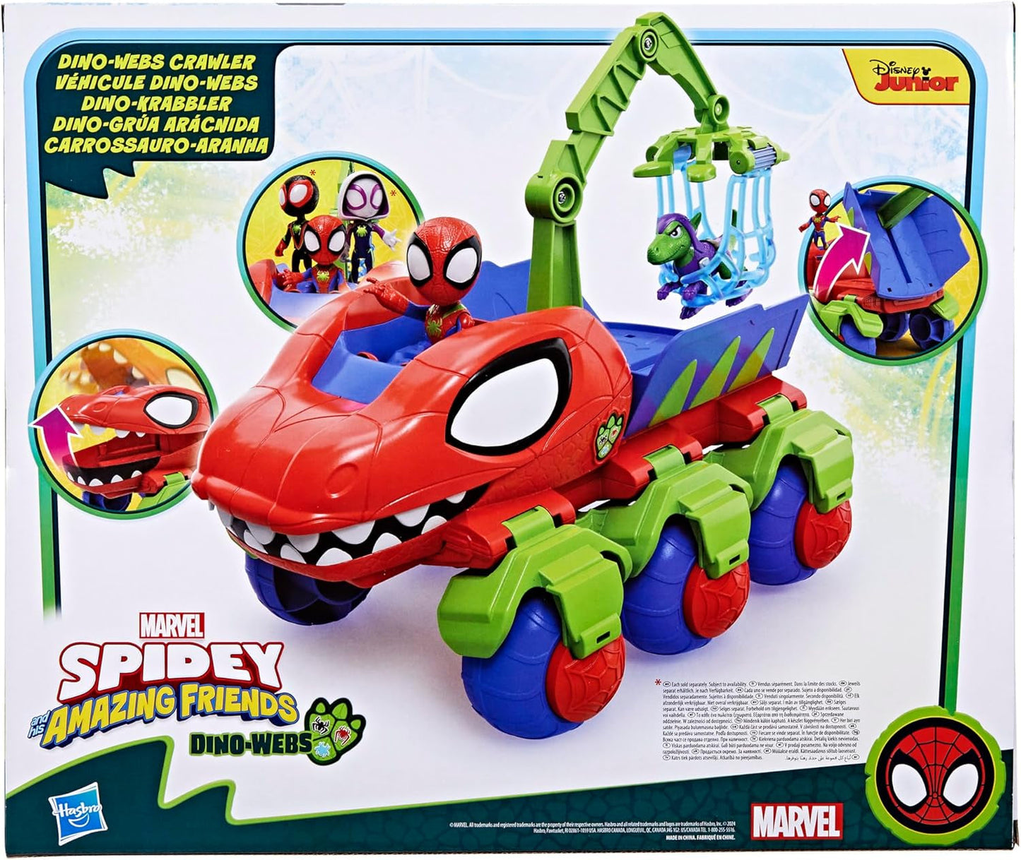 Marvel Spidey og hans supervenner Dino Crawler Superhelte-legesæt med Spidey- og Dino-figurer og transportlegetøj fra 3 år og opefter Actionfigurer Naty Shop