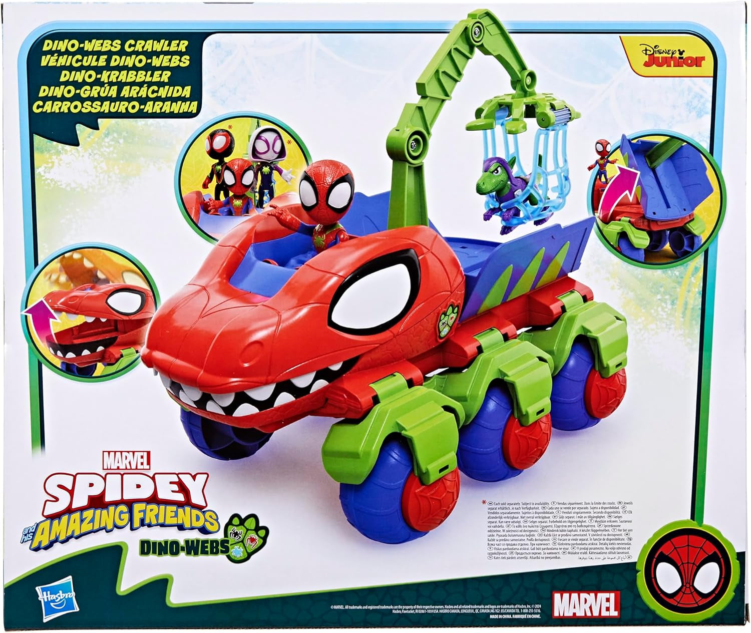 Marvel Spidey og hans supervenner Dino Crawler Superhelte-legesæt med Spidey- og Dino-figurer og transportlegetøj fra 3 år og opefter Actionfigurer Naty Shop