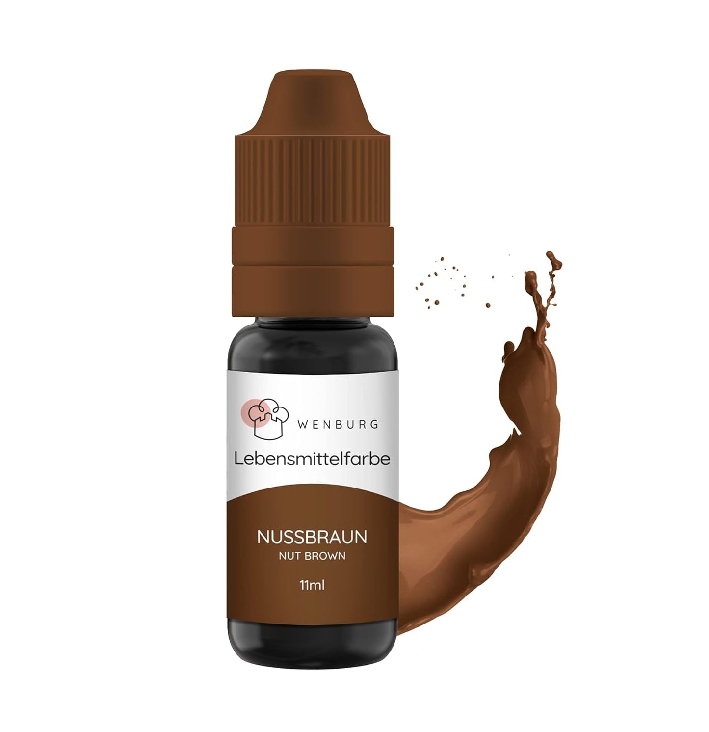 Wenburg madfarve, glitter, 11 ml, koncentreret, fremstillet i EU, flydende. Til farvning af dej, drikkevarer, smagsstoffer, slim - guldglimmer madfarve - guldkagefarvning - guldglimmer