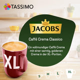 Tassimo Kapseln Jacobs Caffè Crema Classico XL, 5 x 16 puder, 80 Kaffeekapseln