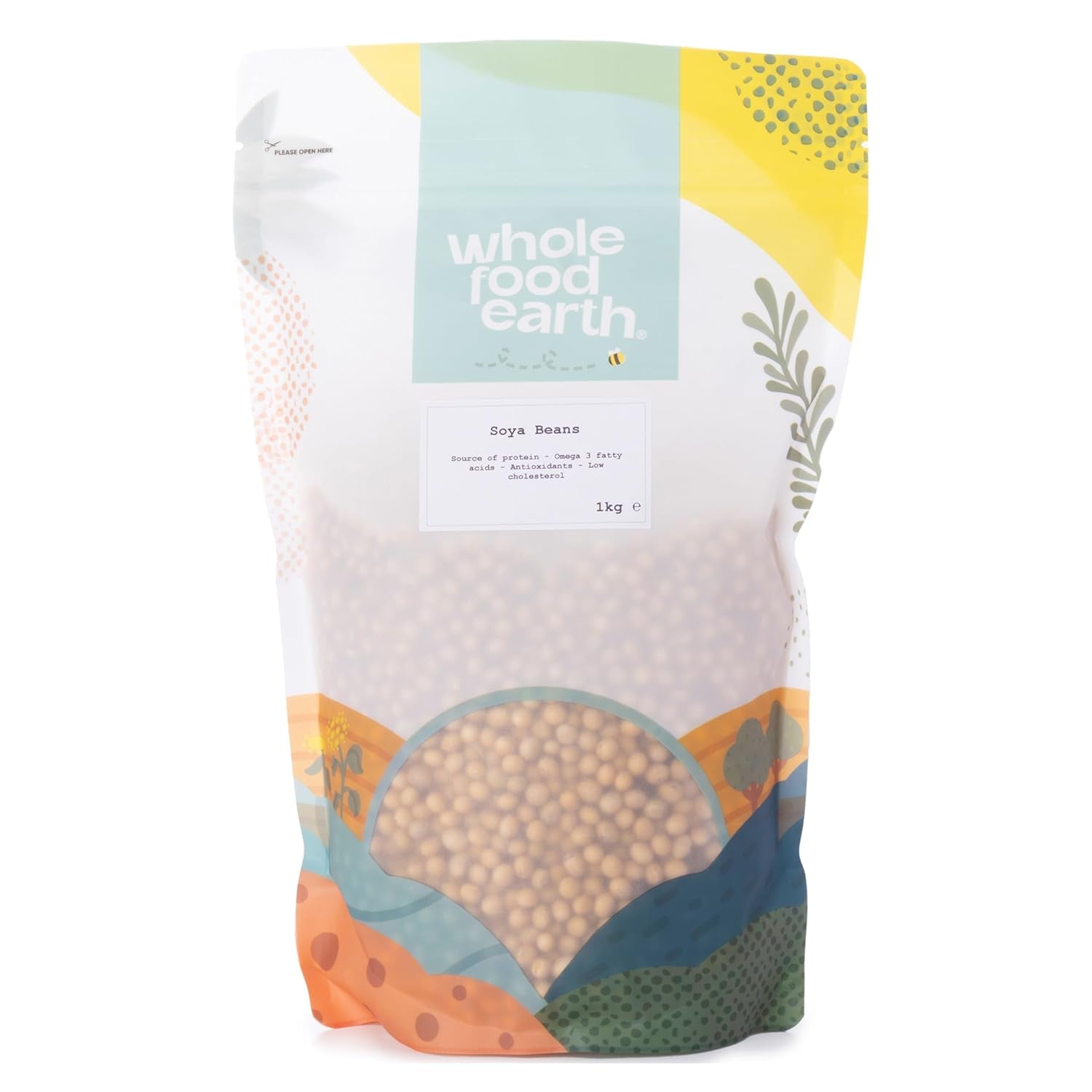 Wholefood jordsoja - ikke-GMO - naturlig - vegansk - mælkefri - uden tilsat sukker 1 kg