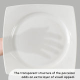 Karaca Jamie hvidt porcelænsstel til 12, 52 stykker - Elegant porcelænsstel til 12 | Inkluderer tallerkener, kopper, skåle |